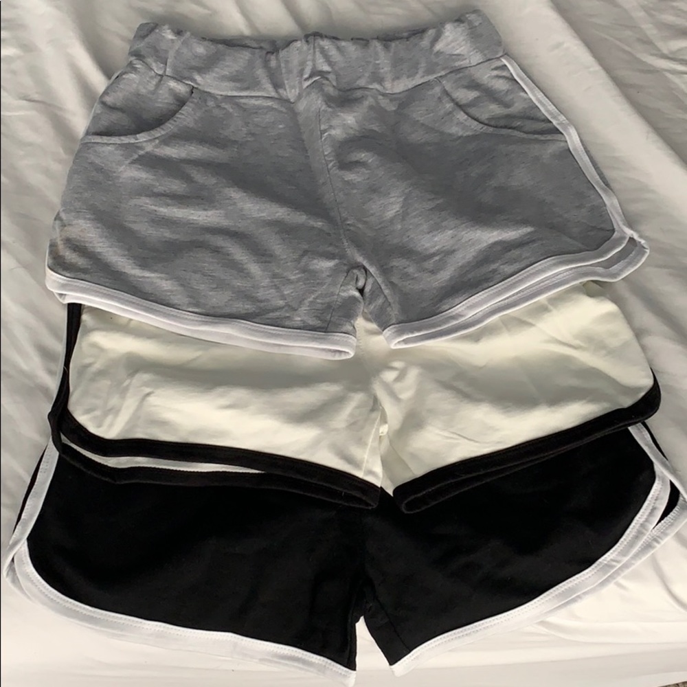 3 Pairs of Workout, Cotton Shorts